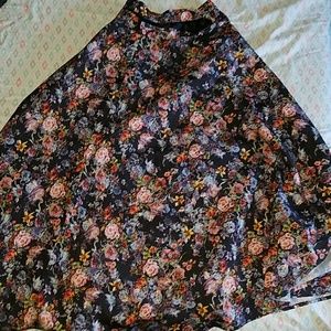 Floral Mod Cloth flare skirt - Plus size!